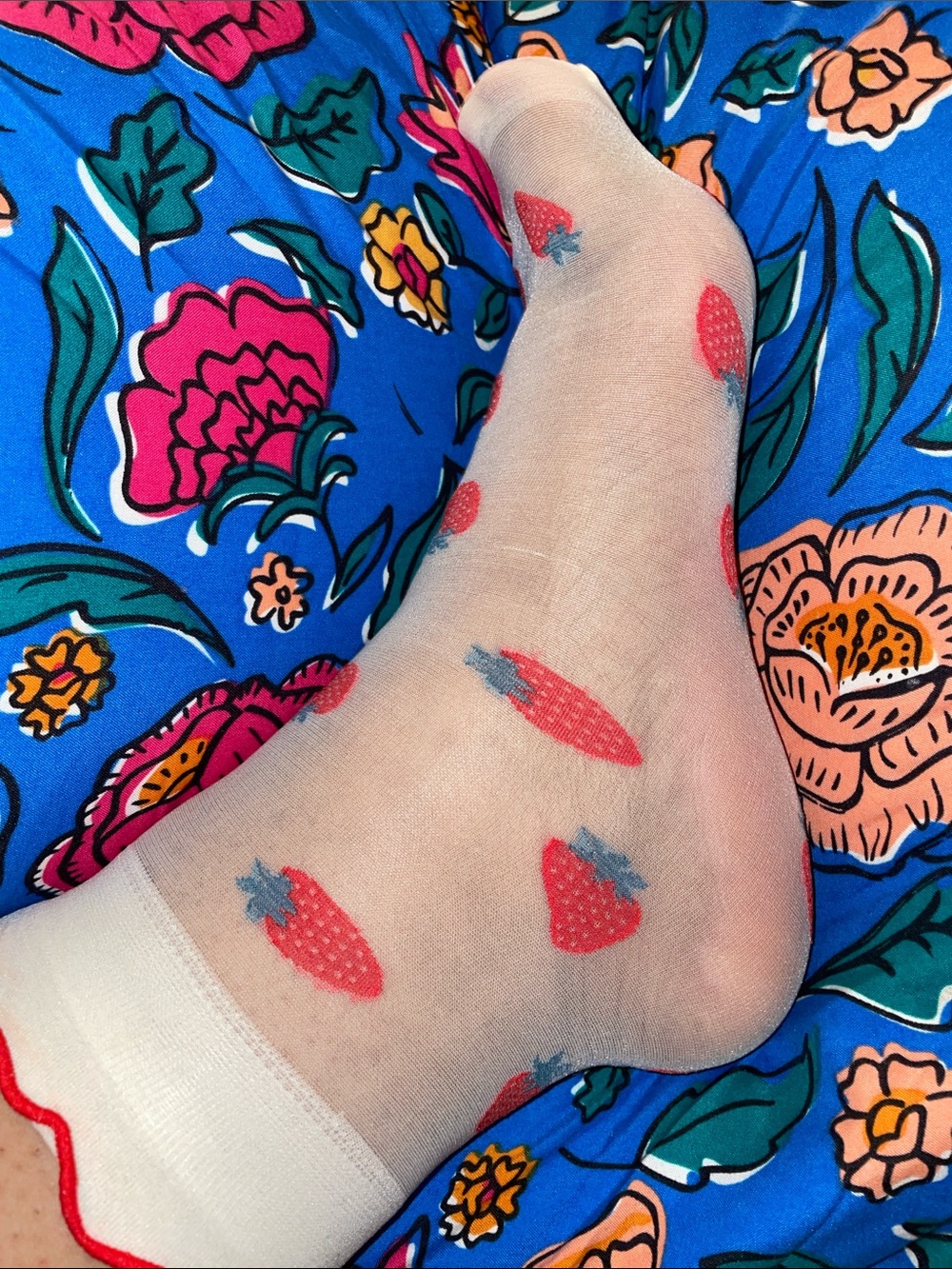 Sheer Strawberry Socks - Well Worn